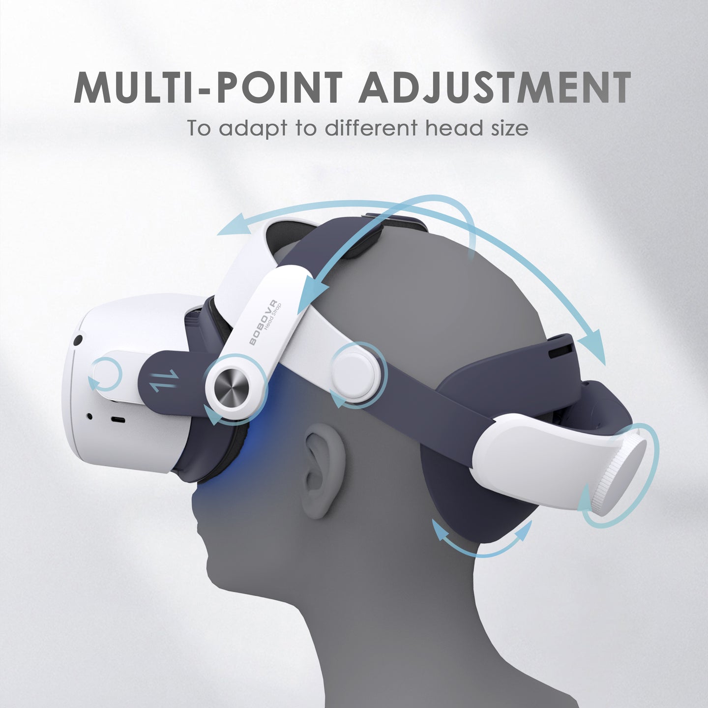 BOBOVR M2 Plus Kopfband, kompatibel mit Meta Quest 2, verbesserter Komfort und reduziert Gesichtsstress, VR-Zubehör (M2-Upgrade) 