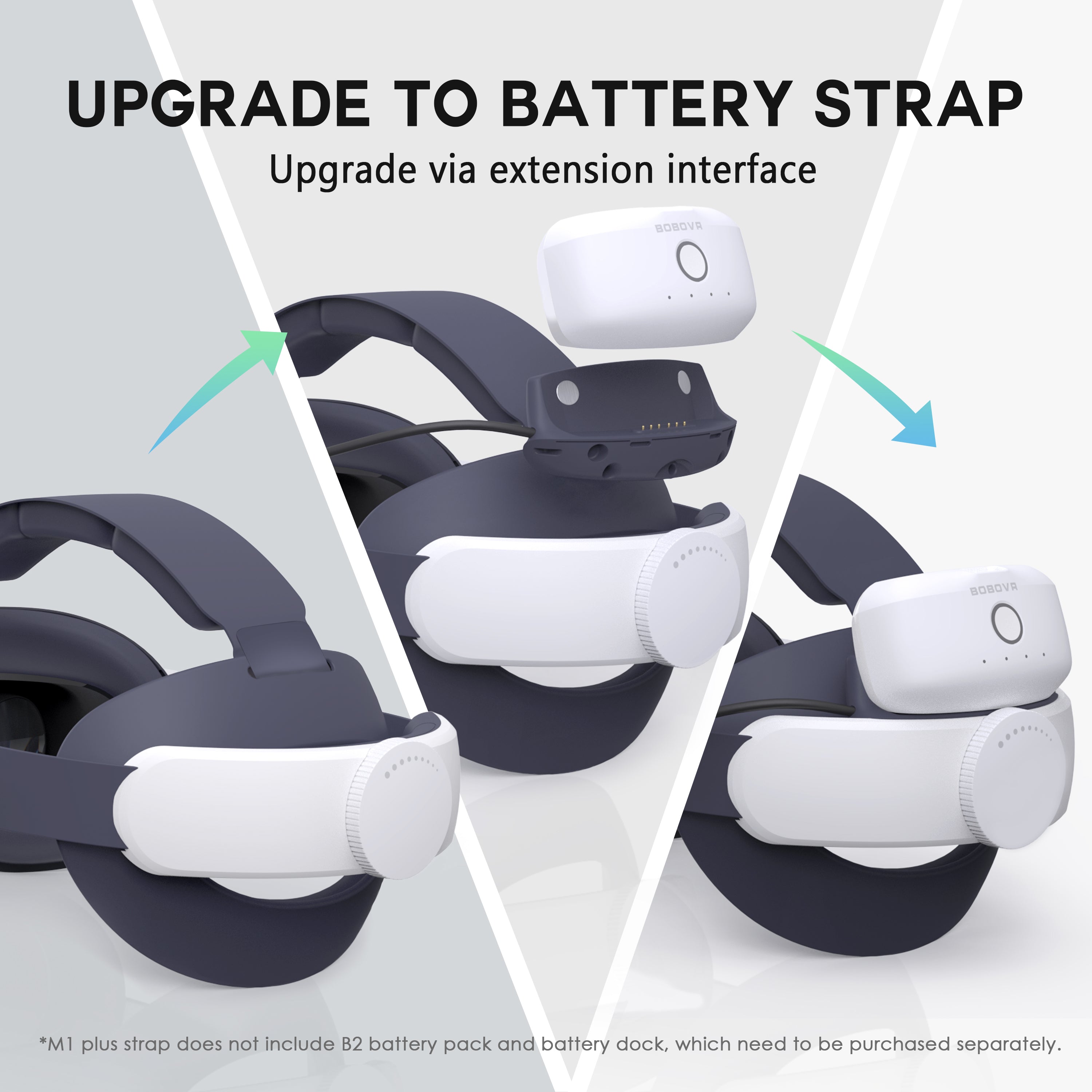 BOBOVR M1 Plus Head Strap Accessories,Compatible with Quest 2,Elite Strap  for Enhanced Support and Lightweight Design,Replaceable Honeycomb Anti-Skid 